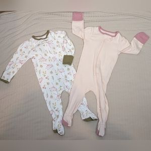 Cloud Island Footed Pajama Sleepers, set of 2, 6-9 months